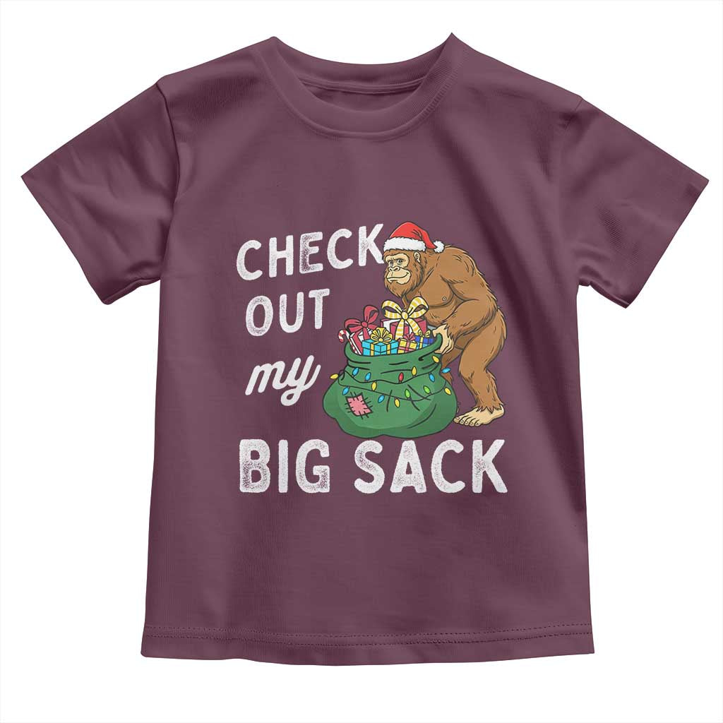 Santa Bigfoot Christmas Toddler T Shirt Funny Sasquatch Xmas Joke - Wonder Print Shop