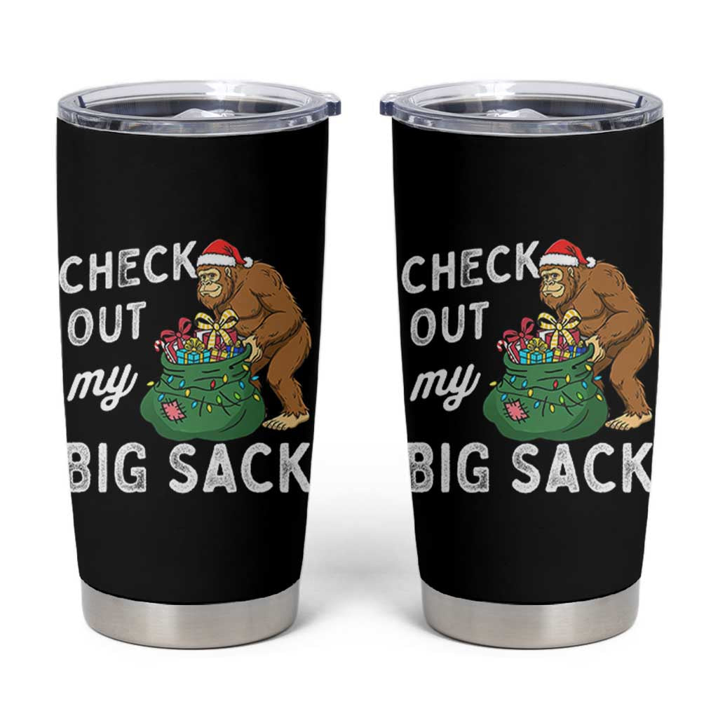 Santa Bigfoot Christmas Tumbler Cup Funny Sasquatch Xmas Joke - Wonder Print Shop