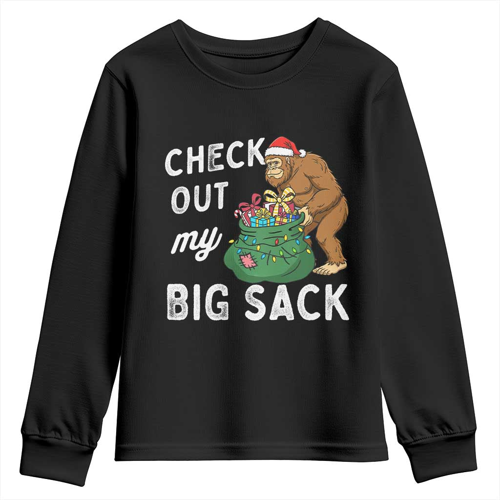 Santa Bigfoot Christmas Youth Sweatshirt Funny Sasquatch Xmas Joke - Wonder Print Shop