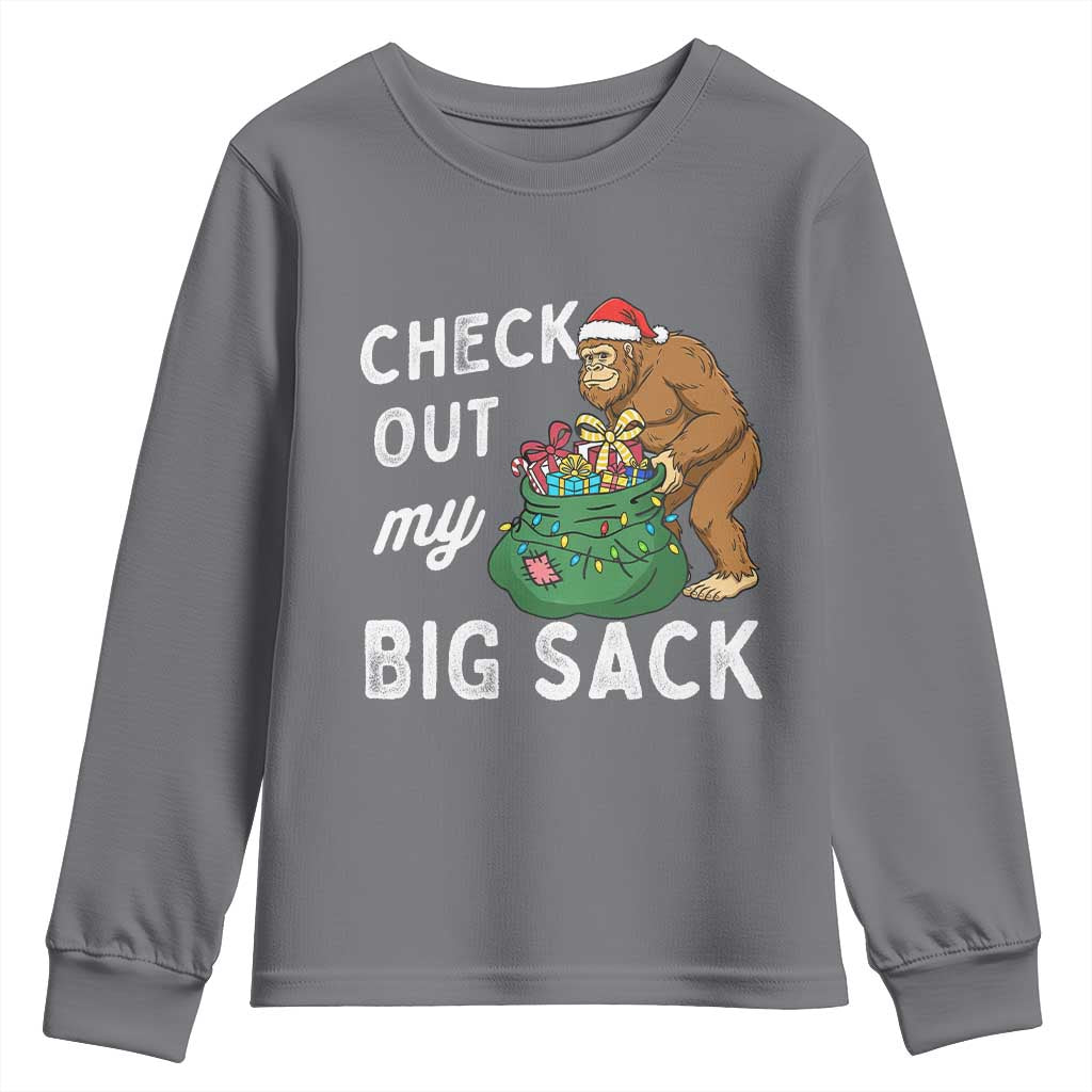 Santa Bigfoot Christmas Youth Sweatshirt Funny Sasquatch Xmas Joke - Wonder Print Shop