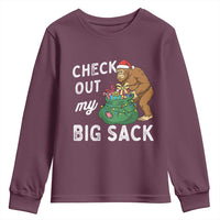 Santa Bigfoot Christmas Youth Sweatshirt Funny Sasquatch Xmas Joke - Wonder Print Shop