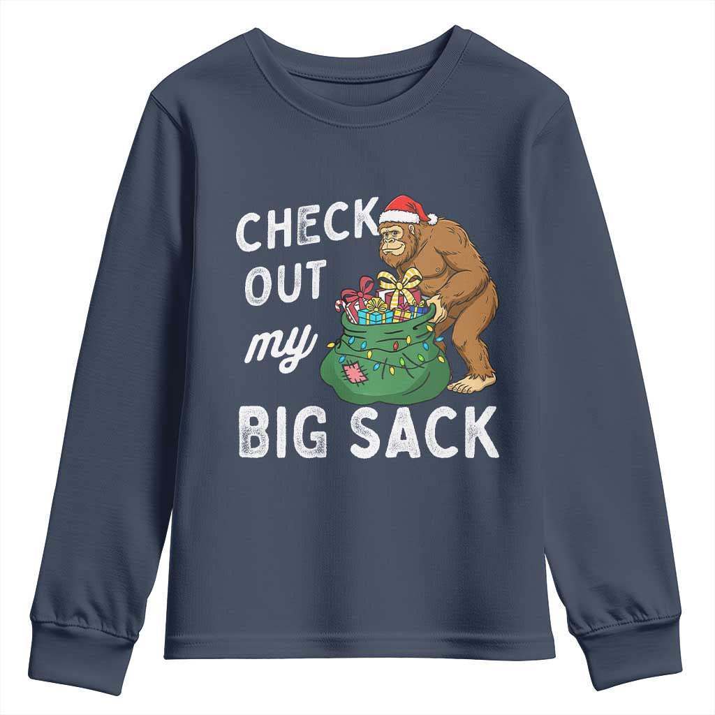 Santa Bigfoot Christmas Youth Sweatshirt Funny Sasquatch Xmas Joke - Wonder Print Shop