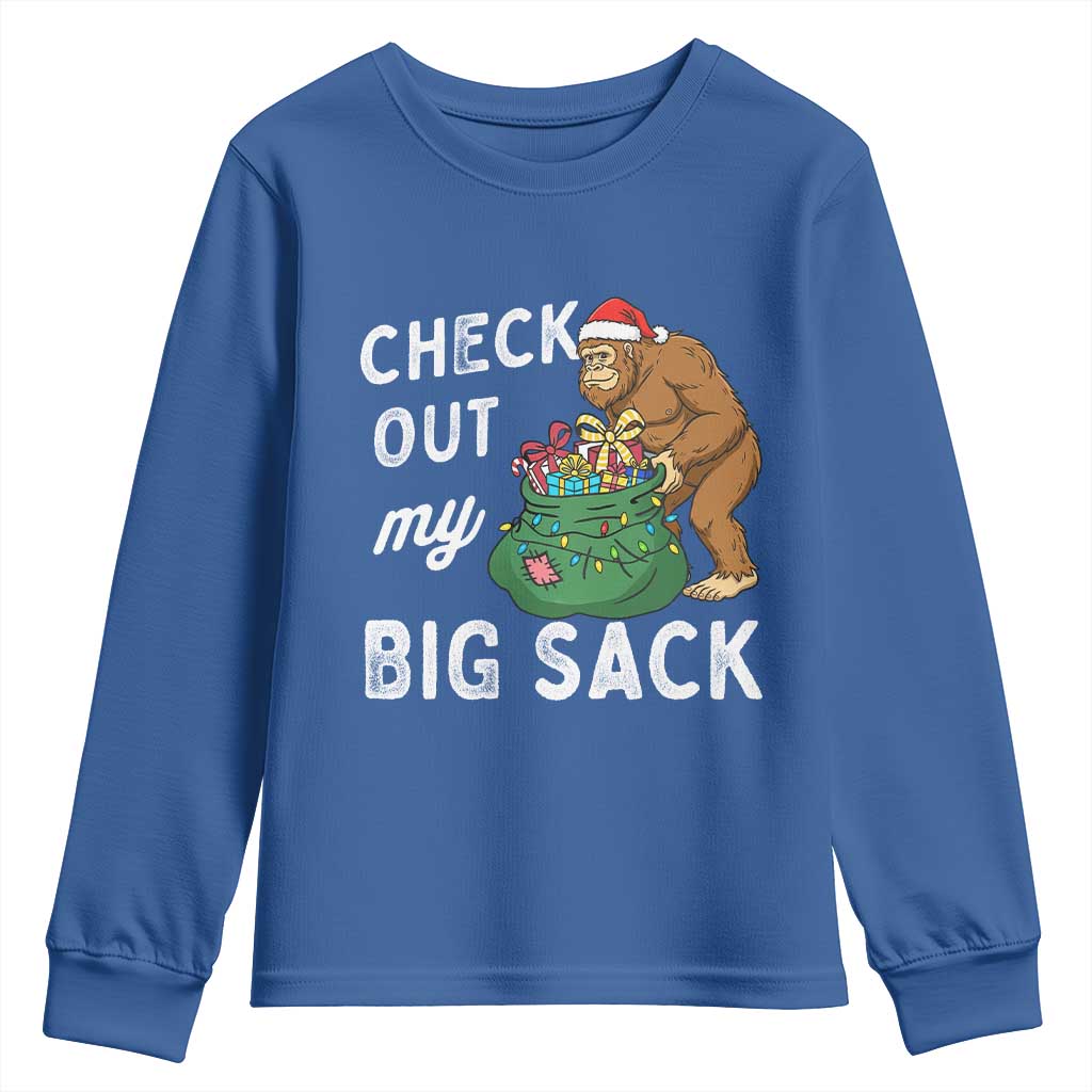 Santa Bigfoot Christmas Youth Sweatshirt Funny Sasquatch Xmas Joke - Wonder Print Shop