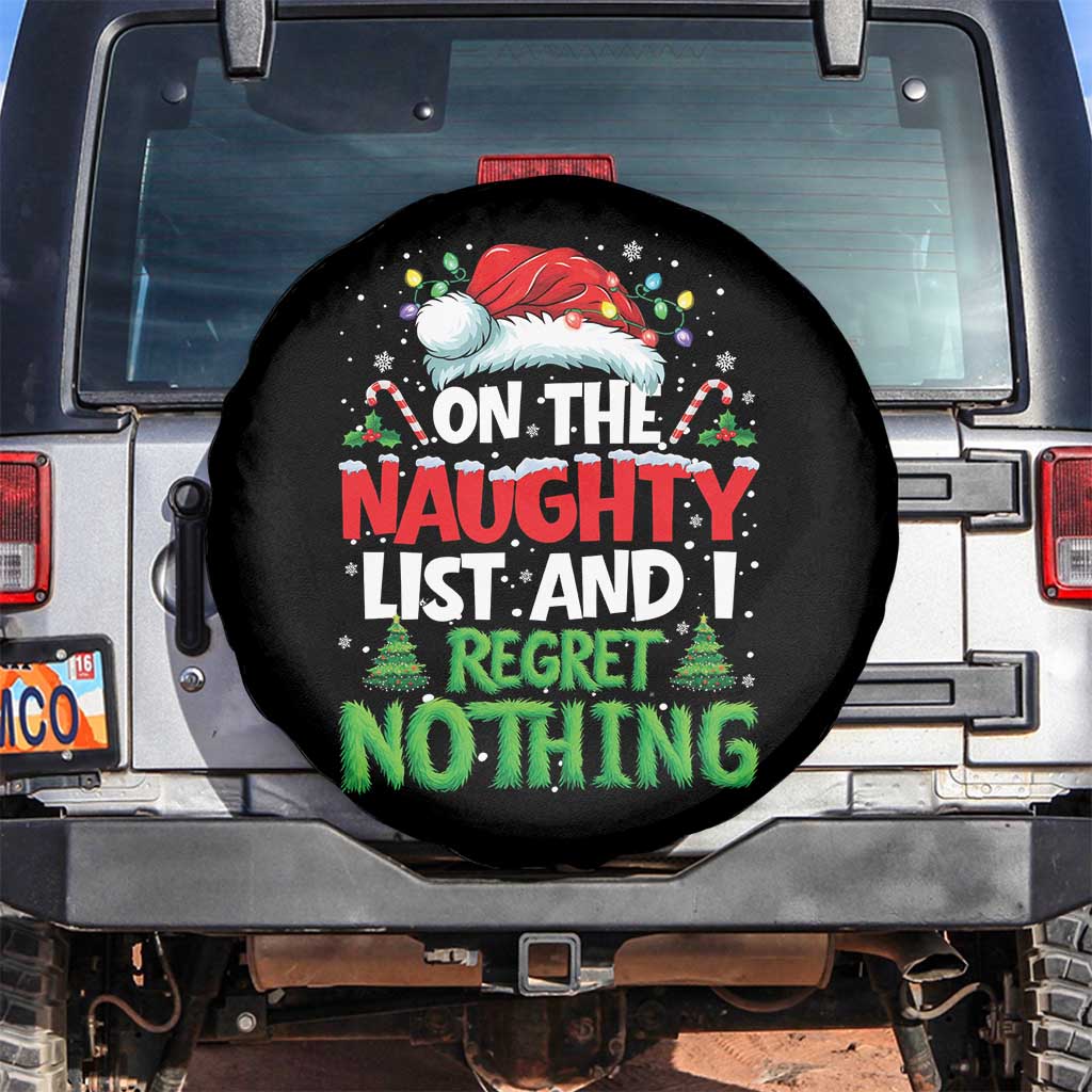 Funny Christmas Spare Tire Cover On The Naughty List I Regret Nothing - Wonder Print Shop