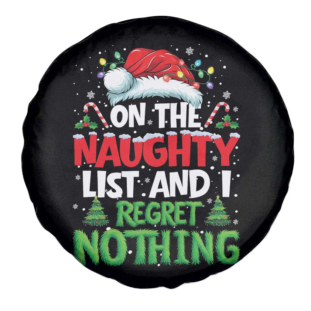 Funny Christmas Spare Tire Cover On The Naughty List I Regret Nothing - Wonder Print Shop