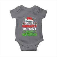 Funny Christmas Baby Onesie On The Naughty List I Regret Nothing - Wonder Print Shop