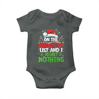 Funny Christmas Baby Onesie On The Naughty List I Regret Nothing - Wonder Print Shop