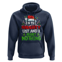 Funny Christmas Hoodie On The Naughty List I Regret Nothing - Wonder Print Shop