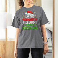 Funny Christmas T Shirt For Women On The Naughty List I Regret Nothing - Wonder Print Shop