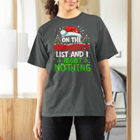 Funny Christmas T Shirt For Women On The Naughty List I Regret Nothing - Wonder Print Shop