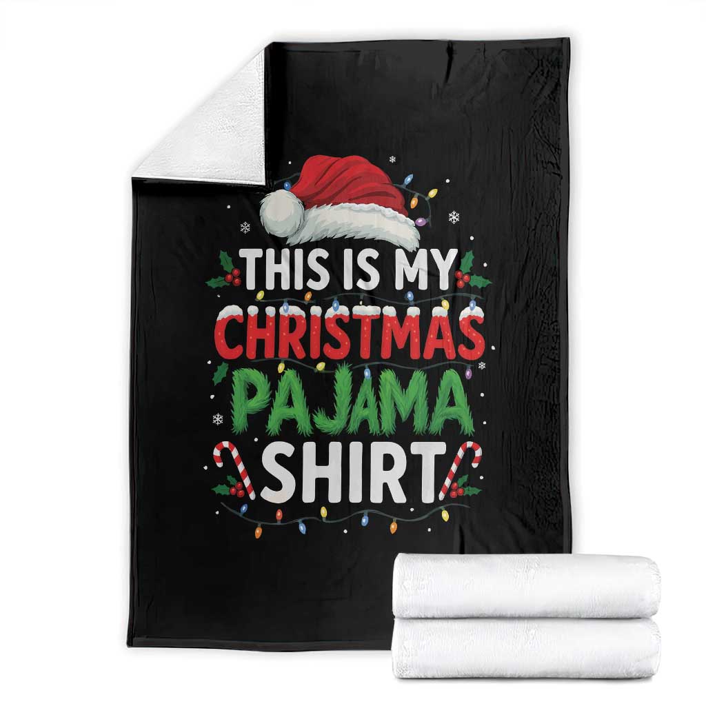 This Is My Christmas Pajama Throw Blanket Funny Xmas PJs - Wonder Print Shop