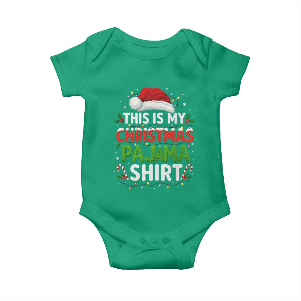 This Is My Christmas Pajama Baby Onesie Funny Xmas PJs - Wonder Print Shop