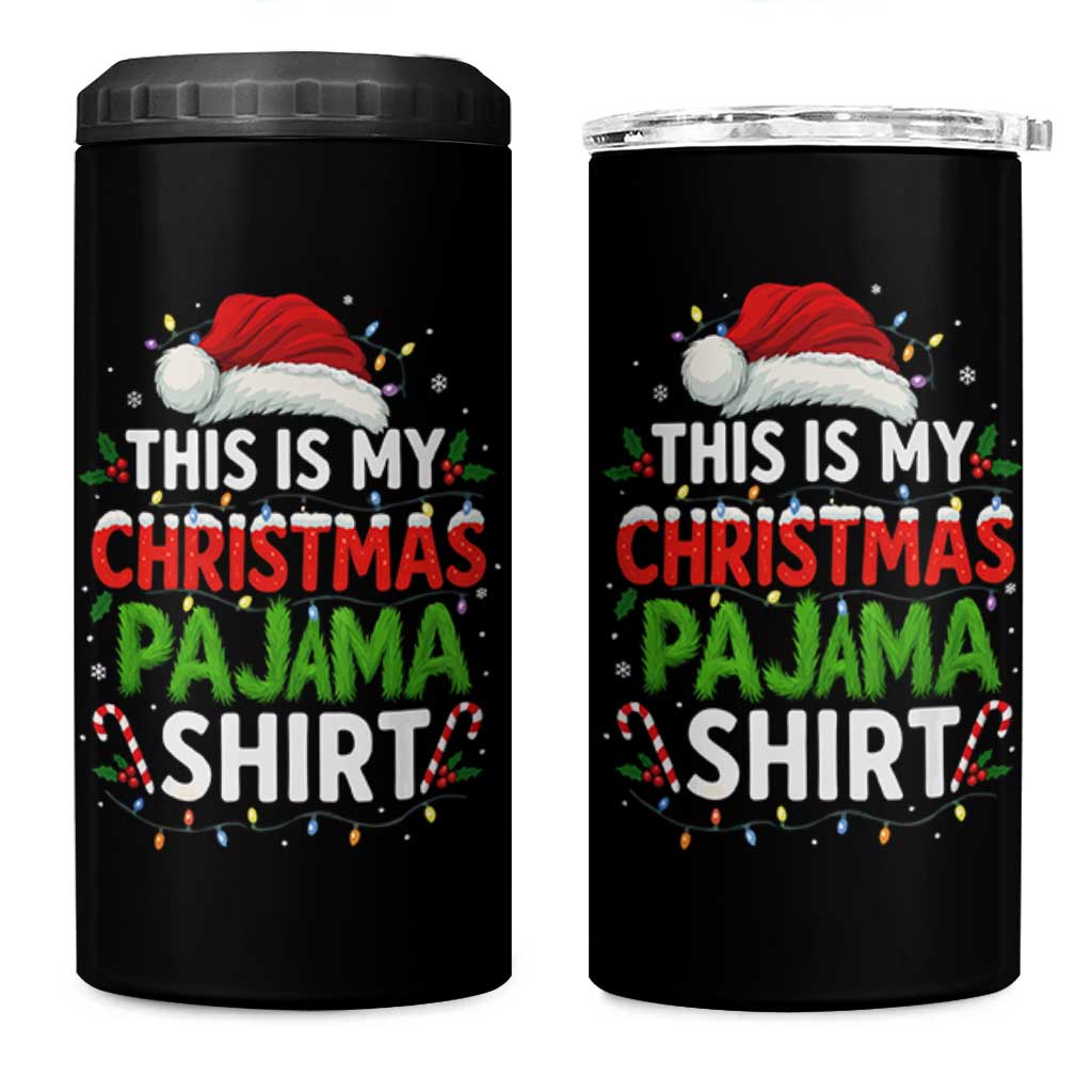 This Is My Christmas Pajama 4 in 1 Can Cooler Tumbler Funny Xmas PJs - Wonder Print Shop