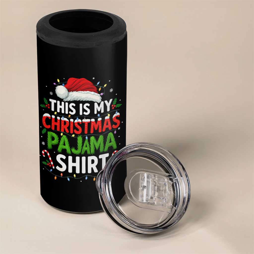 This Is My Christmas Pajama 4 in 1 Can Cooler Tumbler Funny Xmas PJs - Wonder Print Shop