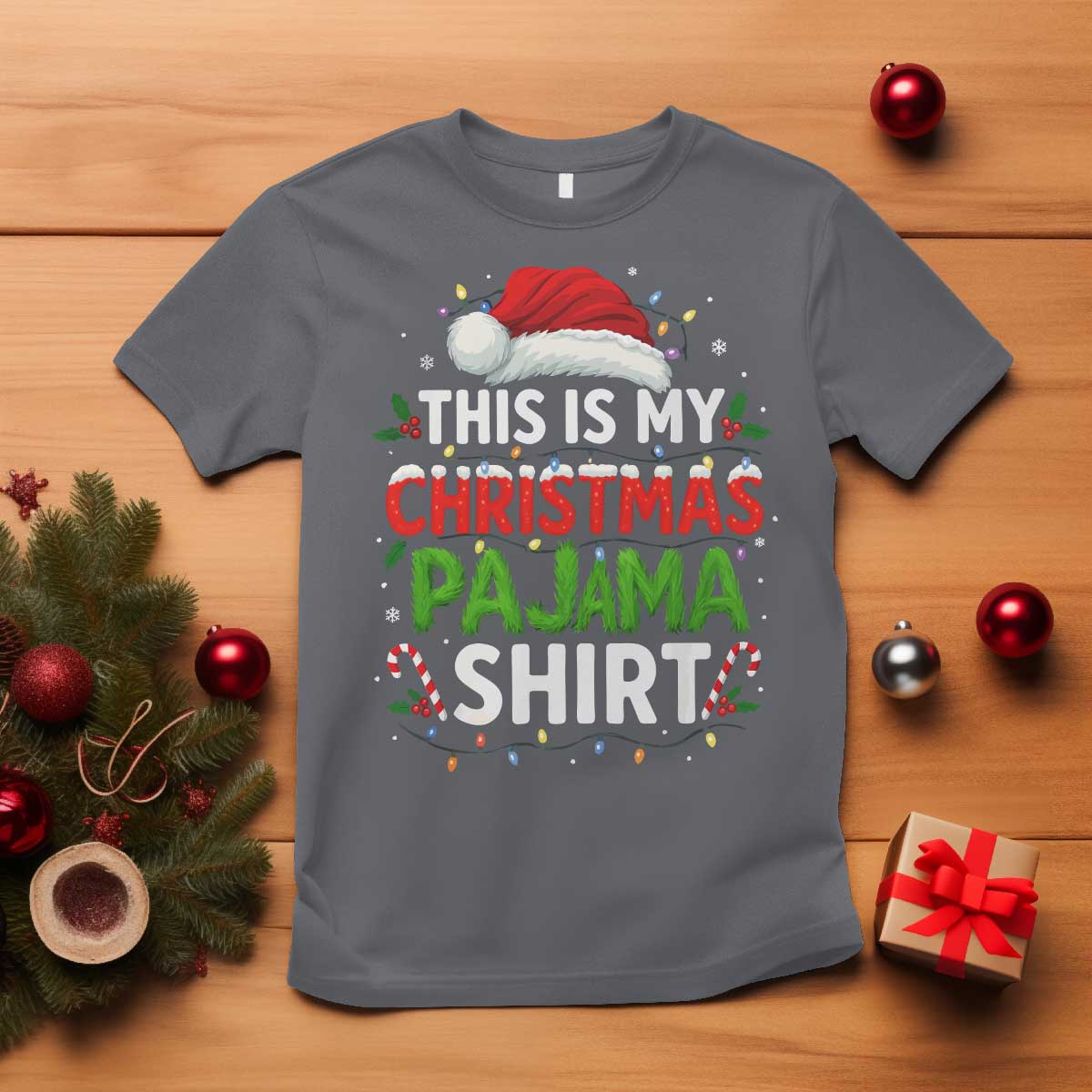 This Is My Christmas Pajama T Shirt Funny Xmas PJs - Wonder Print Shop