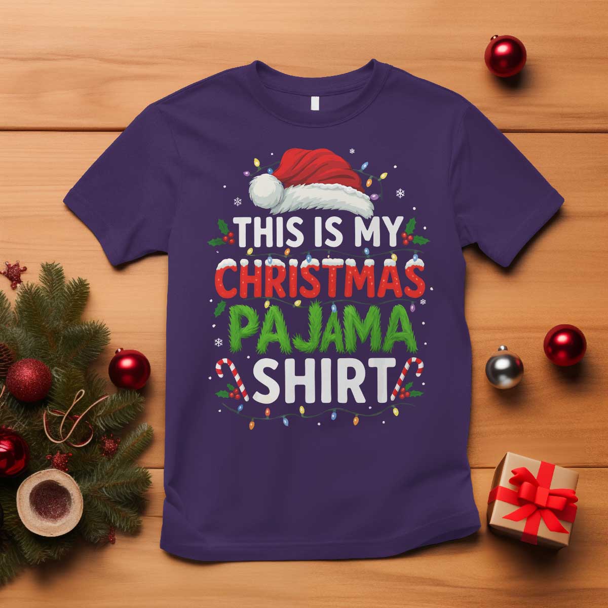 This Is My Christmas Pajama T Shirt Funny Xmas PJs - Wonder Print Shop
