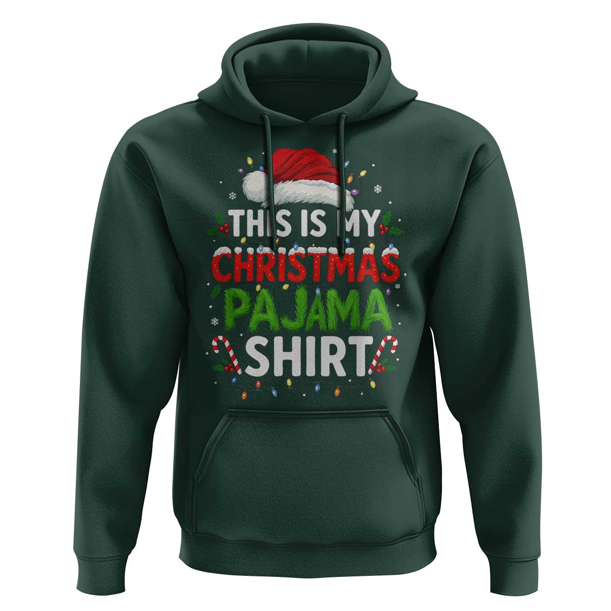 This Is My Christmas Pajama Hoodie Funny Xmas PJs - Wonder Print Shop