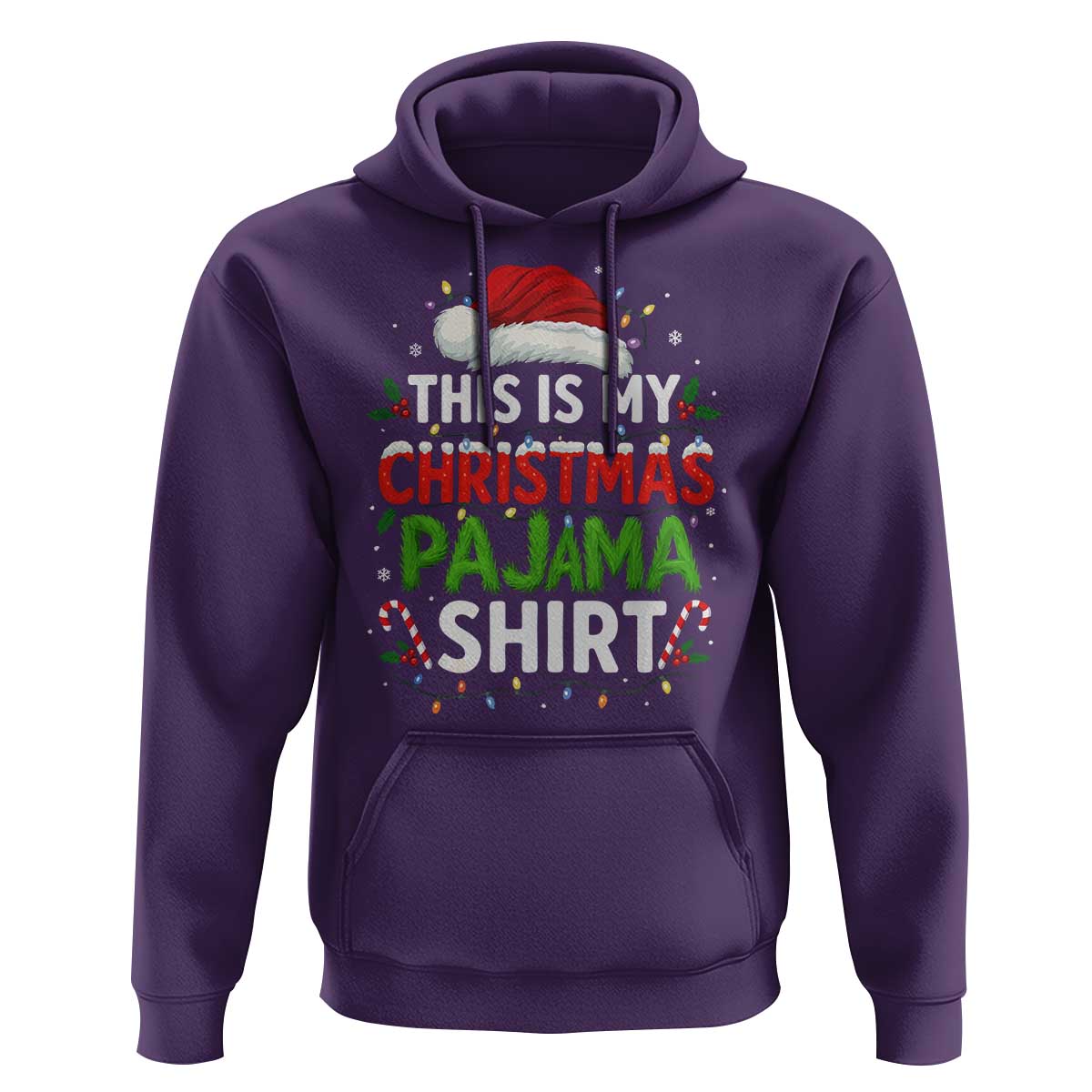 This Is My Christmas Pajama Hoodie Funny Xmas PJs - Wonder Print Shop