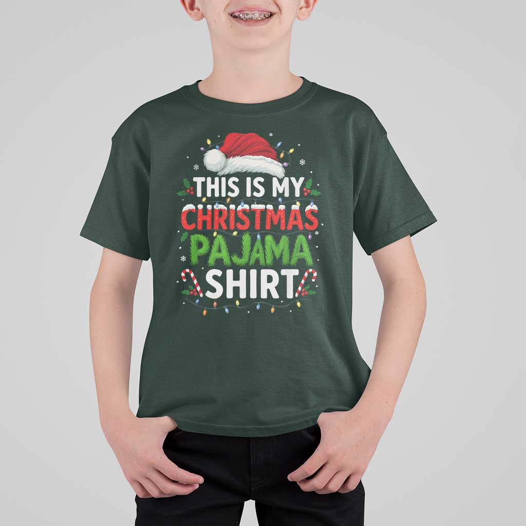 This Is My Christmas Pajama T Shirt For Kid Funny Xmas PJs - Wonder Print Shop