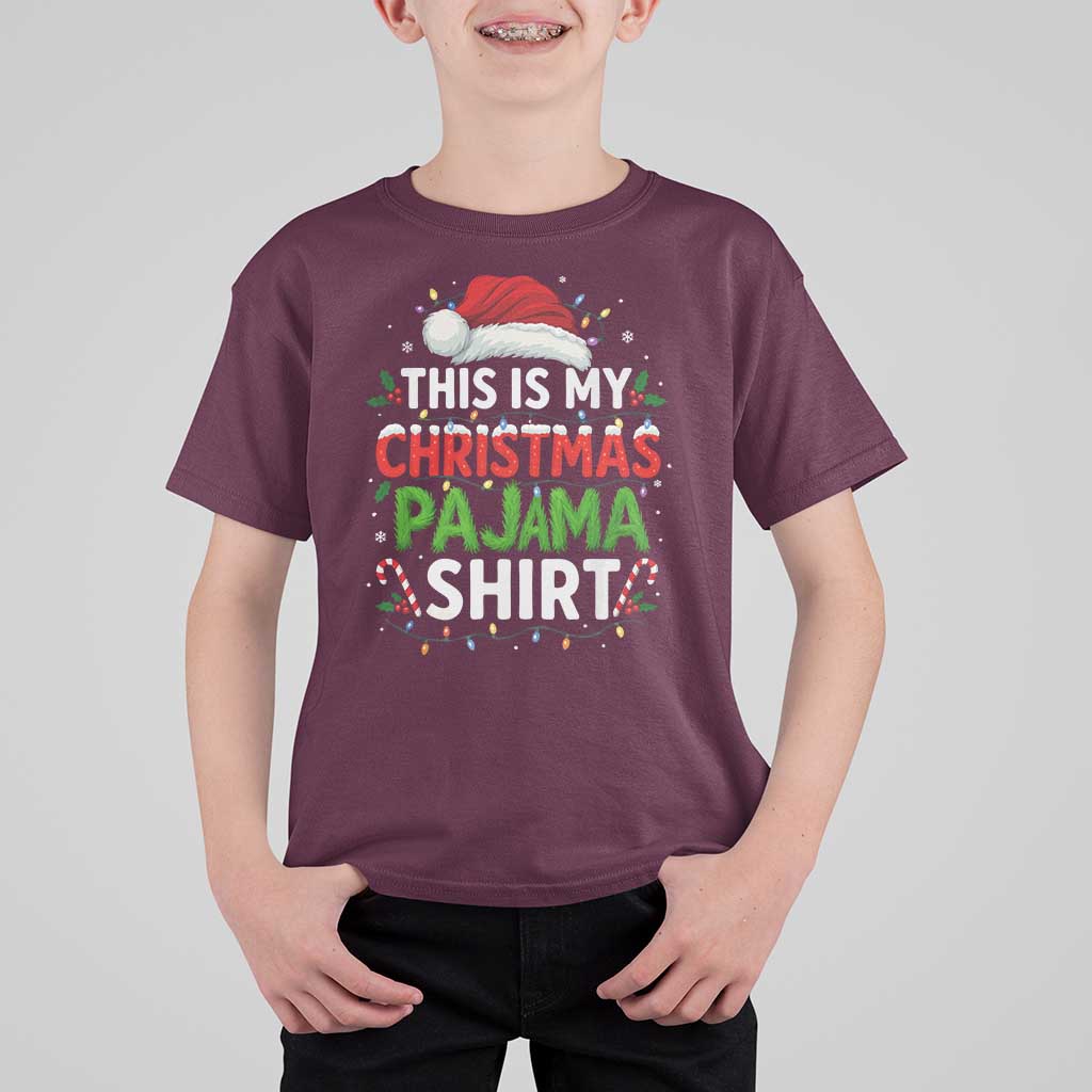 This Is My Christmas Pajama T Shirt For Kid Funny Xmas PJs - Wonder Print Shop