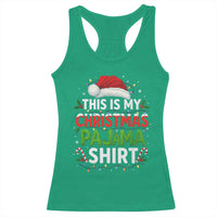 This Is My Christmas Pajama Racerback Tank Top Funny Xmas PJs - Wonder Print Shop