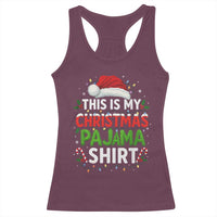 This Is My Christmas Pajama Racerback Tank Top Funny Xmas PJs - Wonder Print Shop