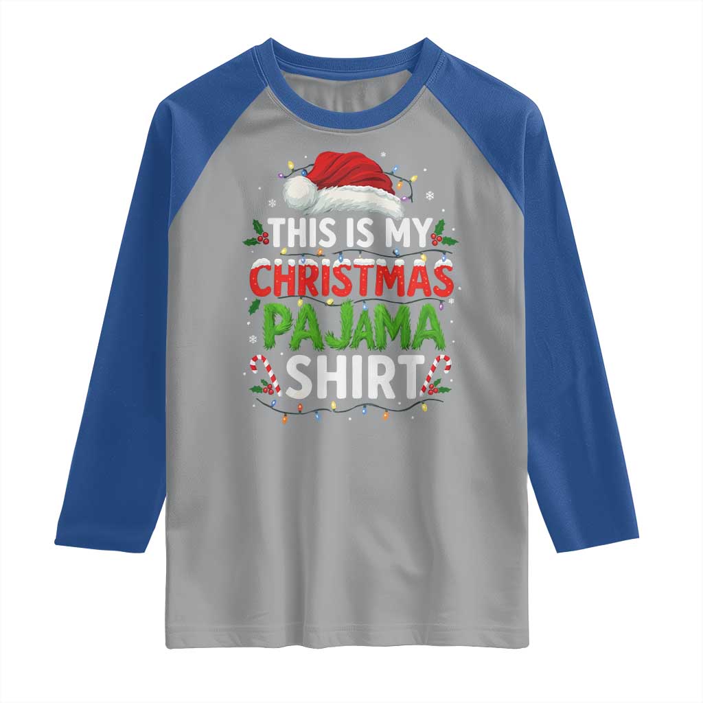 This Is My Christmas Pajama Raglan Shirt Funny Xmas PJs - Wonder Print Shop