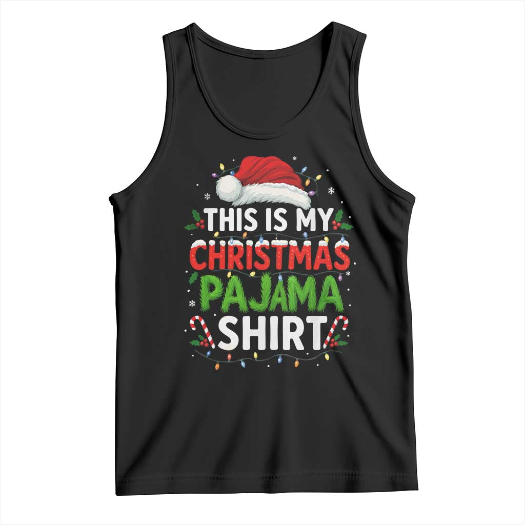 This Is My Christmas Pajama Tank Top Funny Xmas PJs - Wonder Print Shop