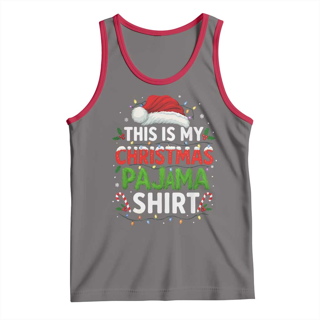 This Is My Christmas Pajama Tank Top Funny Xmas PJs - Wonder Print Shop