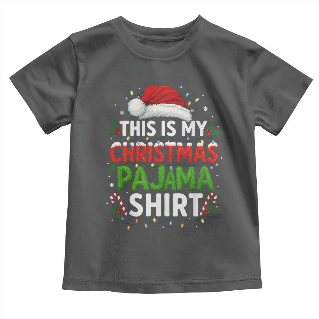 This Is My Christmas Pajama Toddler T Shirt Funny Xmas PJs - Wonder Print Shop