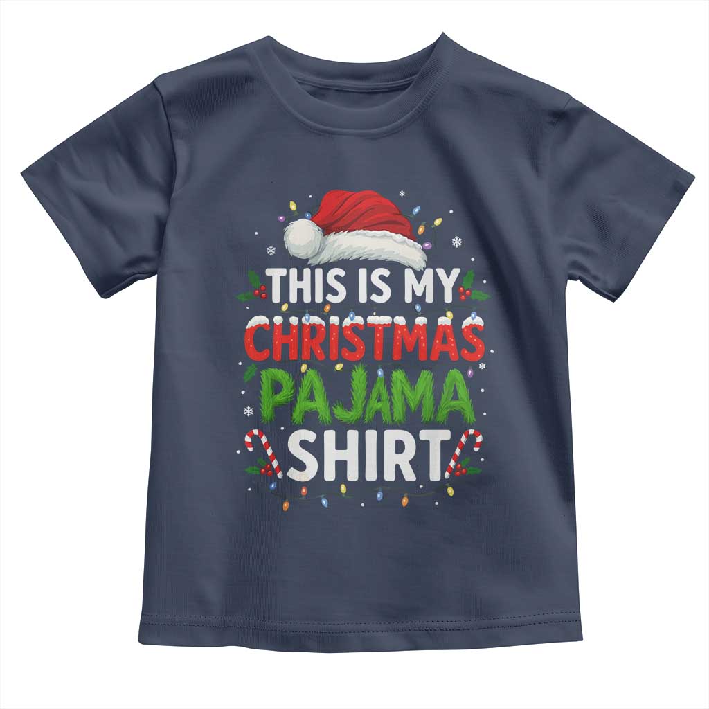 This Is My Christmas Pajama Toddler T Shirt Funny Xmas PJs - Wonder Print Shop
