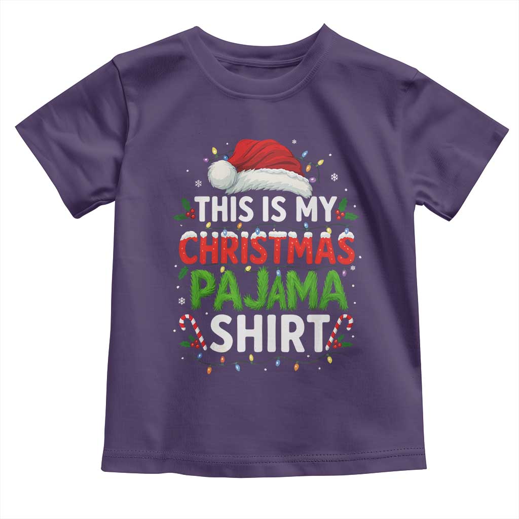 This Is My Christmas Pajama Toddler T Shirt Funny Xmas PJs - Wonder Print Shop