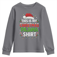 This Is My Christmas Pajama Youth Sweatshirt Funny Xmas PJs - Wonder Print Shop