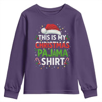 This Is My Christmas Pajama Youth Sweatshirt Funny Xmas PJs - Wonder Print Shop