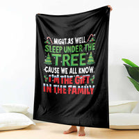 Funny Christmas Throw Blanket I'm The Gift Family Pajama - Wonder Print Shop