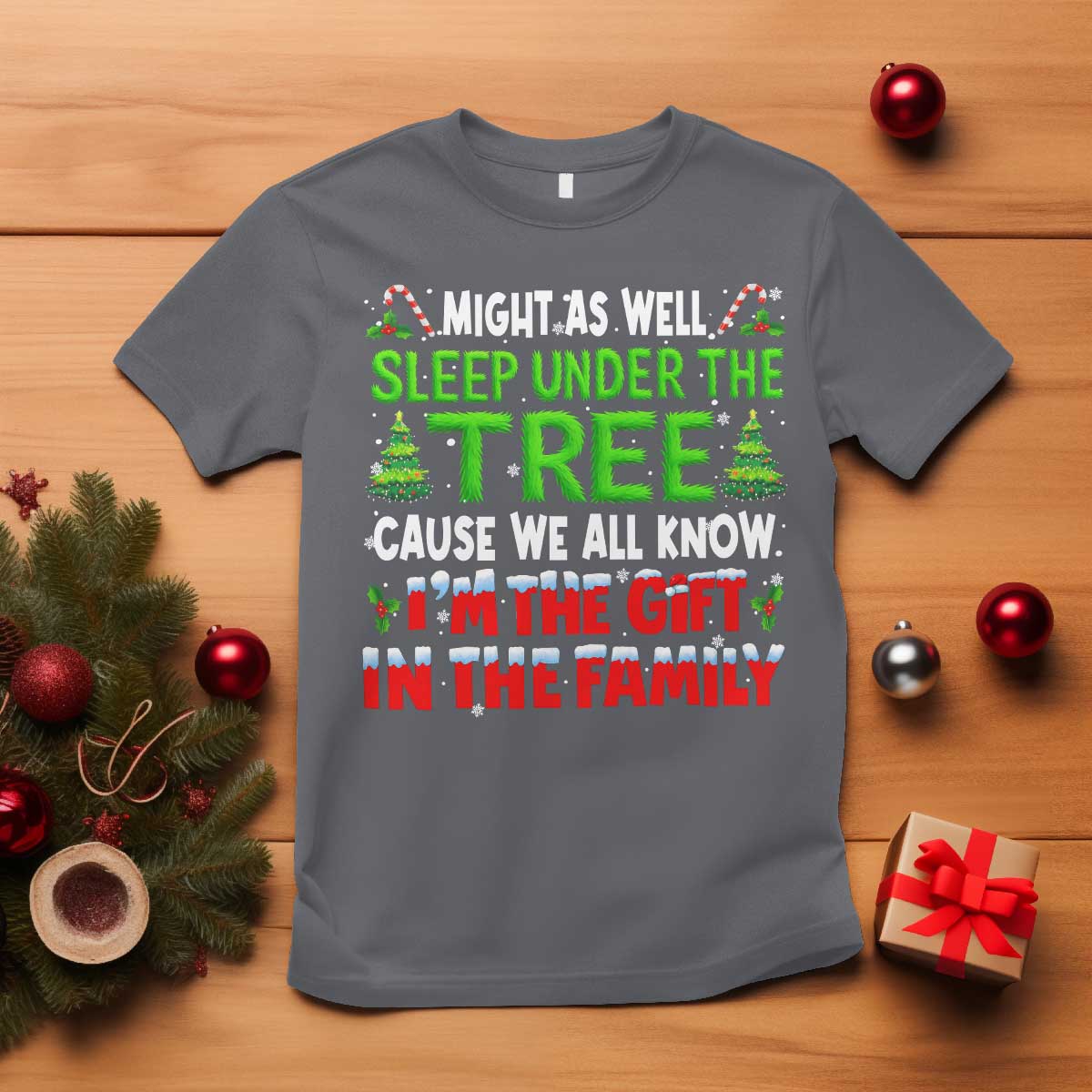 Funny Christmas T Shirt I'm The Gift Family Pajama - Wonder Print Shop
