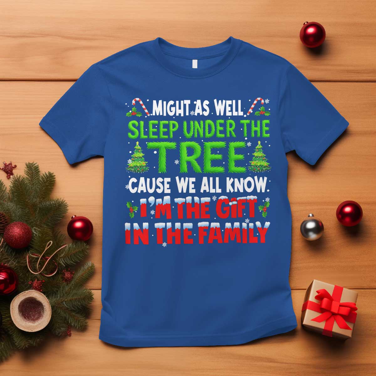 Funny Christmas T Shirt I'm The Gift Family Pajama - Wonder Print Shop