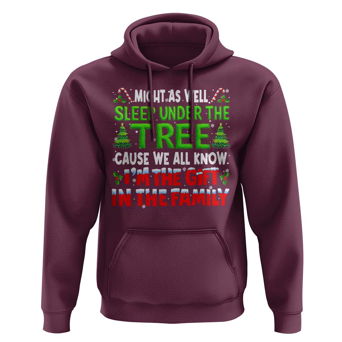 Funny Christmas Hoodie I'm The Gift Family Pajama - Wonder Print Shop