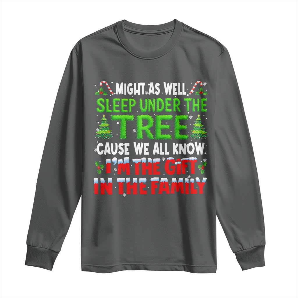 Funny Christmas Long Sleeve Shirt I'm The Gift Family Pajama - Wonder Print Shop
