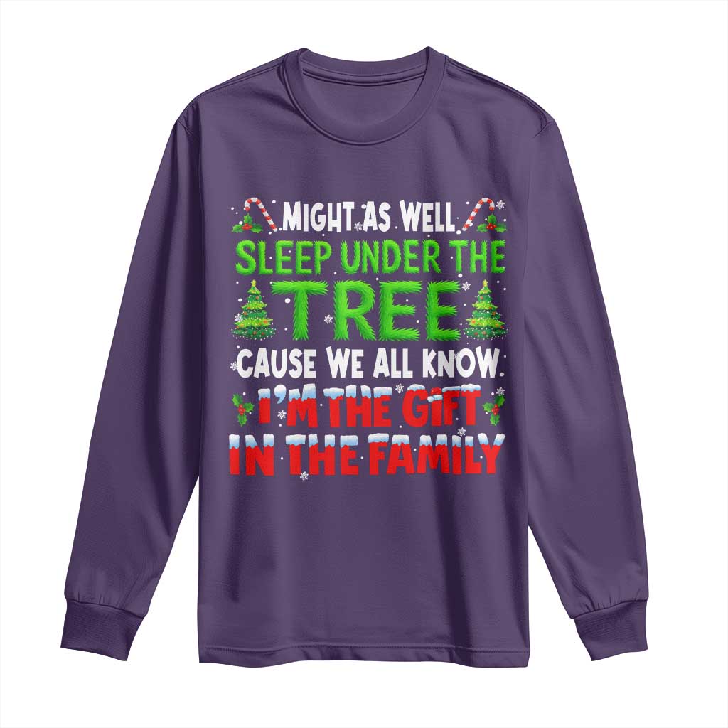 Funny Christmas Long Sleeve Shirt I'm The Gift Family Pajama - Wonder Print Shop
