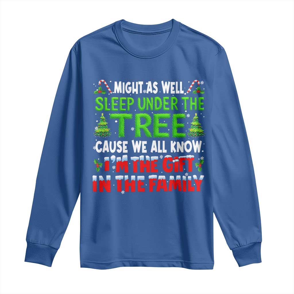 Funny Christmas Long Sleeve Shirt I'm The Gift Family Pajama - Wonder Print Shop