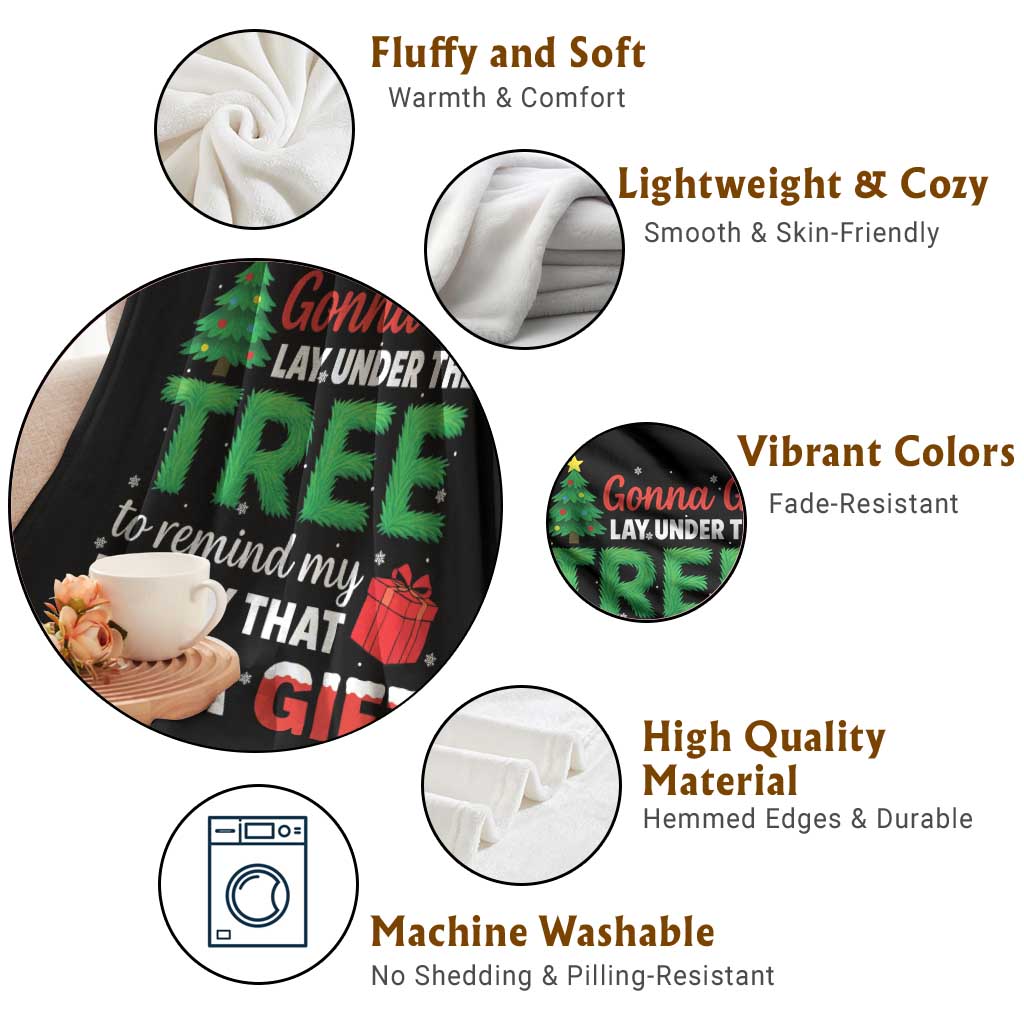 Funny Christmas Throw Blanket Lay Under The Tree Xmas Family Pajama Gift - Wonder Print Shop