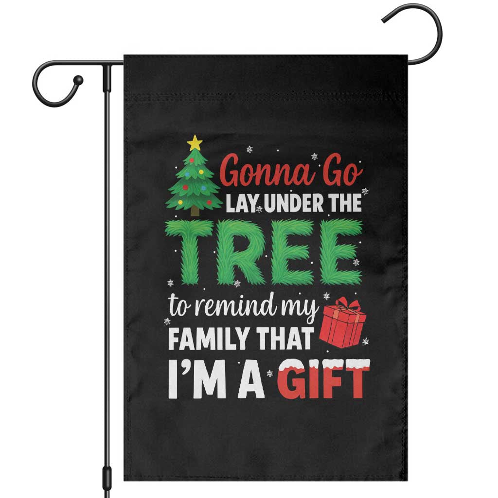 Funny Christmas Garden Flag Lay Under The Tree Xmas Family Pajama Gift - Wonder Print Shop