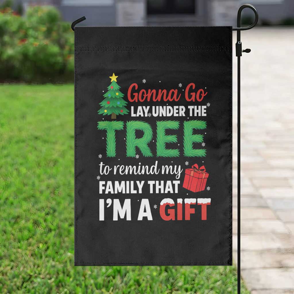 Funny Christmas Garden Flag Lay Under The Tree Xmas Family Pajama Gift - Wonder Print Shop