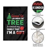 Funny Christmas Garden Flag Lay Under The Tree Xmas Family Pajama Gift - Wonder Print Shop