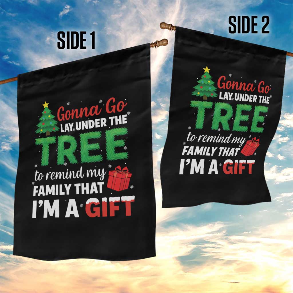 Funny Christmas Garden Flag Lay Under The Tree Xmas Family Pajama Gift - Wonder Print Shop