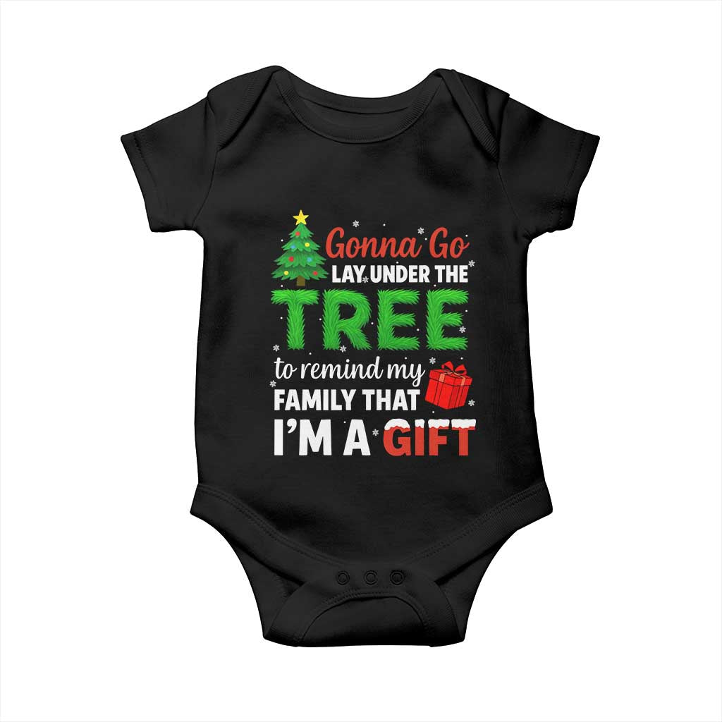 Funny Christmas Baby Onesie Lay Under The Tree Xmas Family Pajama Gift - Wonder Print Shop