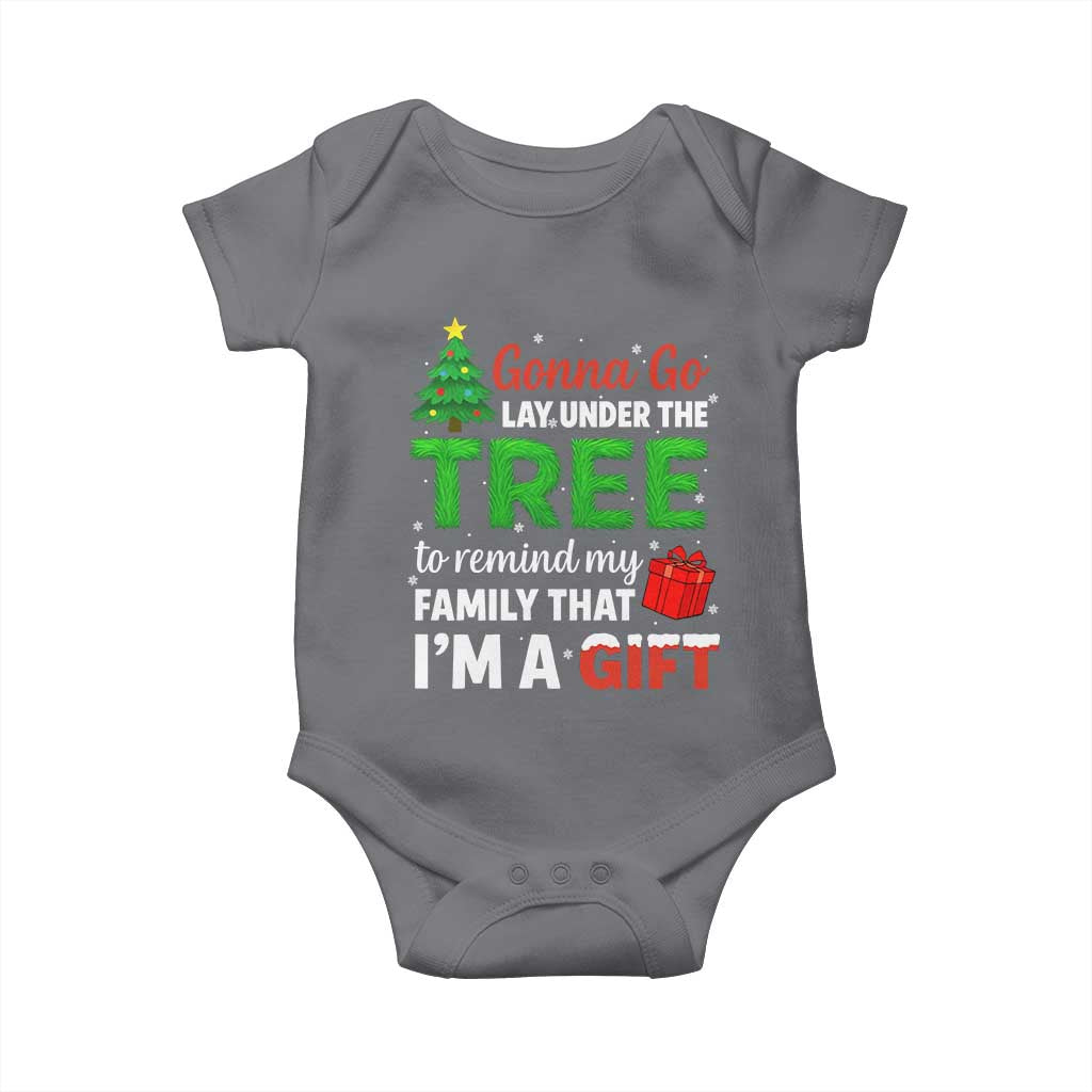 Funny Christmas Baby Onesie Lay Under The Tree Xmas Family Pajama Gift - Wonder Print Shop