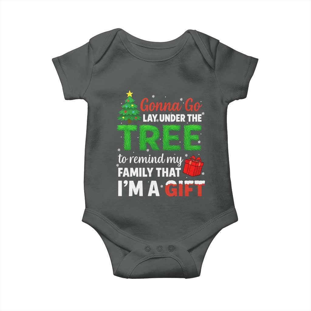 Funny Christmas Baby Onesie Lay Under The Tree Xmas Family Pajama Gift - Wonder Print Shop