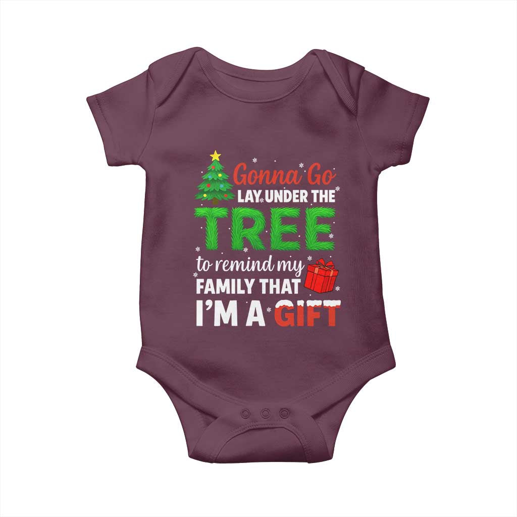 Funny Christmas Baby Onesie Lay Under The Tree Xmas Family Pajama Gift - Wonder Print Shop